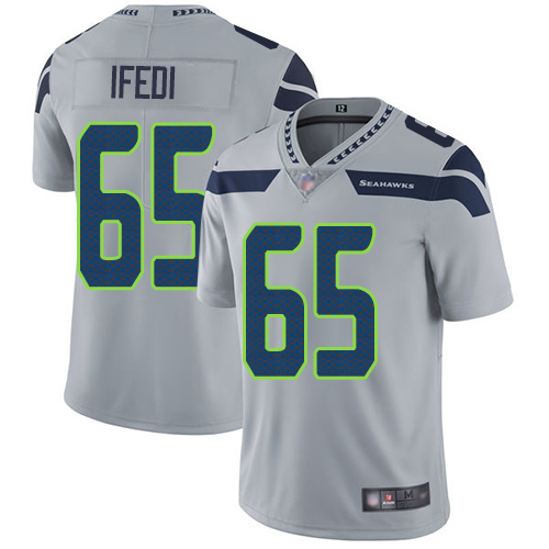 Seattle Seahawks Limited Grey Men Germain Ifedi Alternate Jersey NFL Football 65 Vapor Untouchable